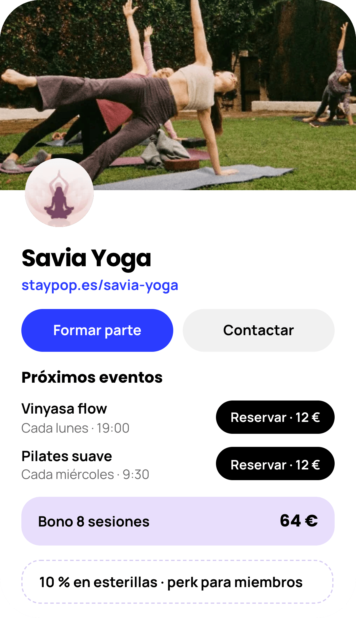 Perfil Savia Yoga